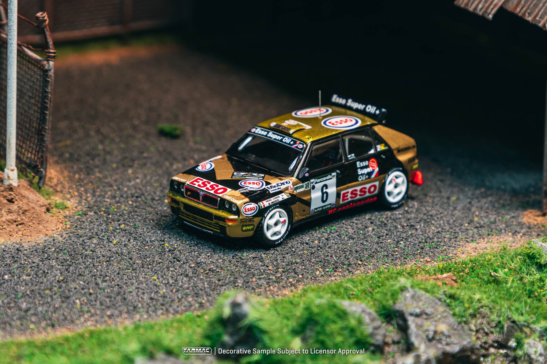 Model car on a miniature road with 'Esso' branding