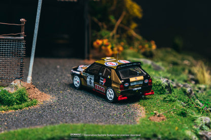 Model car on a miniature road with a blurred background