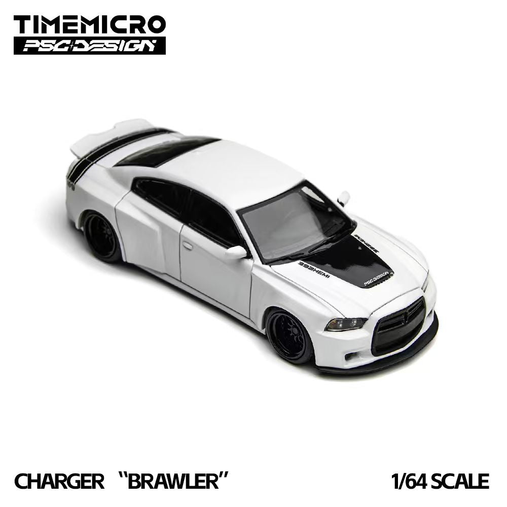 Model car of a Dodge Charger 'Brawler' by Timemicro on a white background