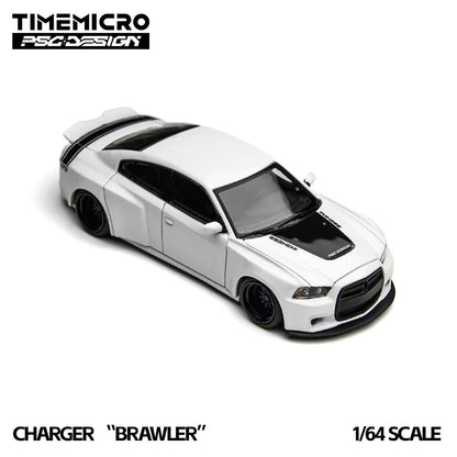 Model car of a Dodge Charger 'Brawler' by Timemicro on a white background