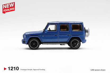 Blue model car on a white background with 'NEW TOOLING' label.