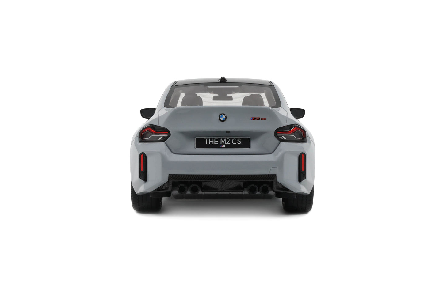BMW M2 CS car shown from a rear three-quarter view on a white background