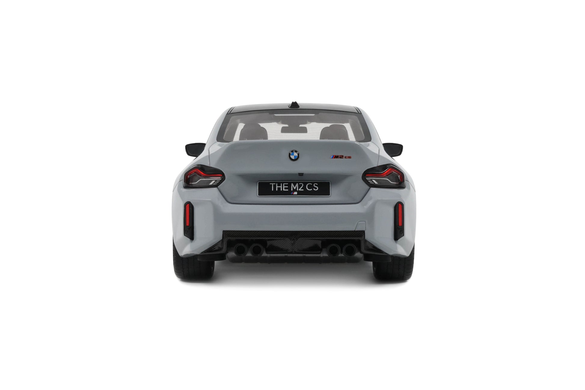BMW M2 CS car shown from a rear three-quarter view on a white background