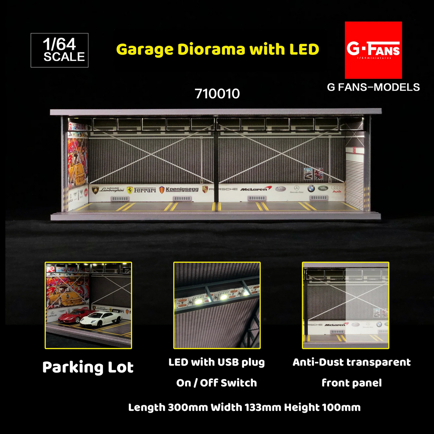 G-FANS 1:64 Garage Diorama with LED 710010
