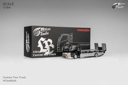 Microturbo 1:64 Custom Tow Truck - Black/Chrome