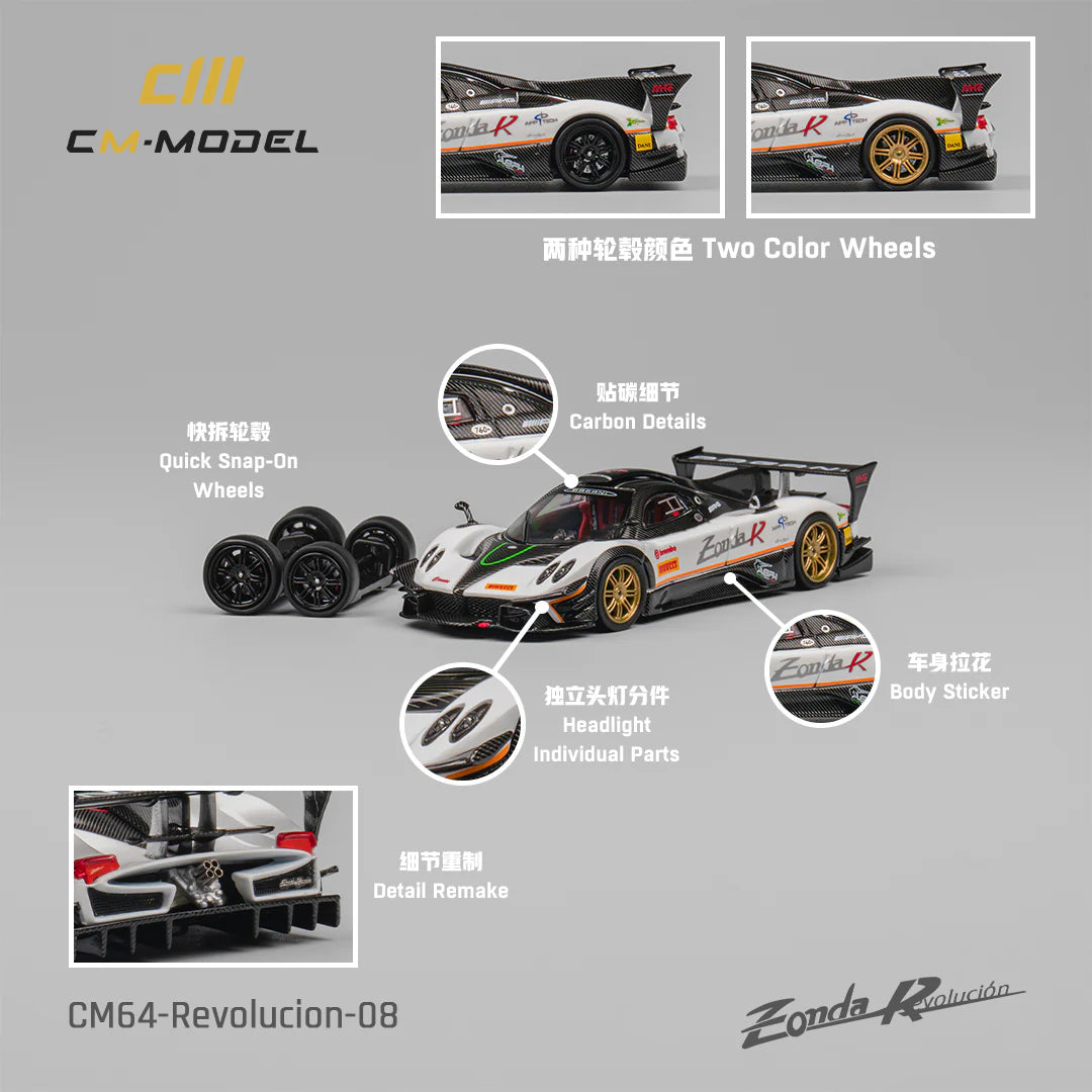 CM Model 1:64 Pagani Zonda Rev White