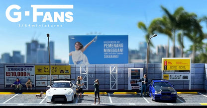 G-FANS 1:64 Diorama Japanese Parking Lot Model 710028