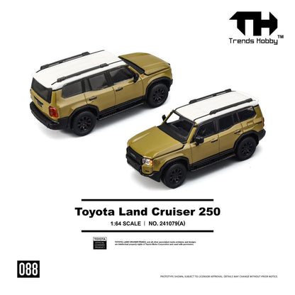 Model toy of Toyota Land Cruiser 250 by Trends Hobby on a white background