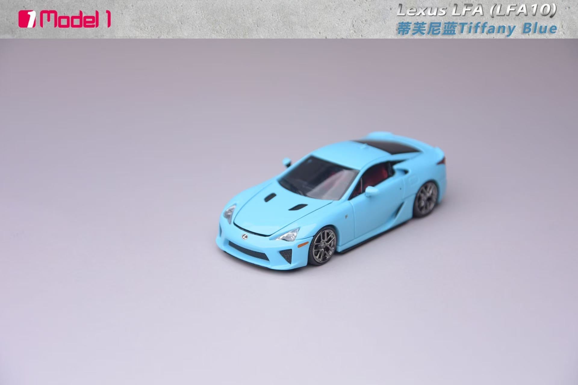 Coming Soon) Model One 1:64 Lexus LFA Matt Black/Tiffany Blue [2
