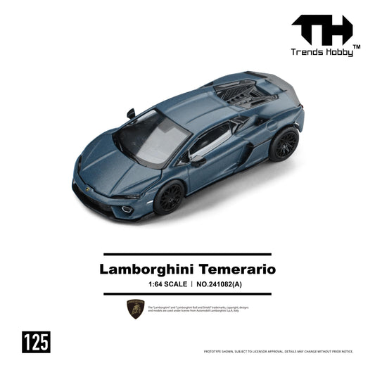 Model car of Lamborghini Temerario by Trends Hobby on a white background