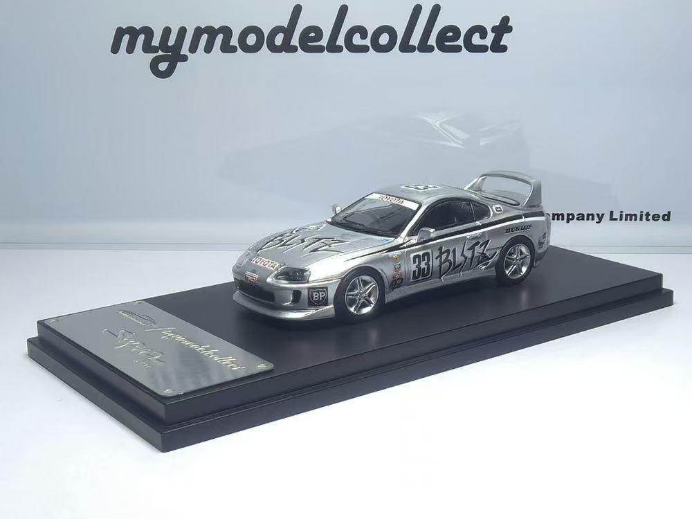 Model Collect 1:64 Toyota Supra JZA80 Silver BLiTZ Livery MC640020C