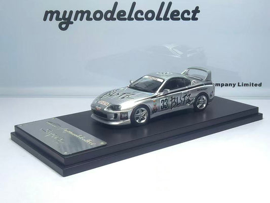 Model Collect 1:64 Toyota Supra JZA80 Silver BLiTZ Livery MC640020C