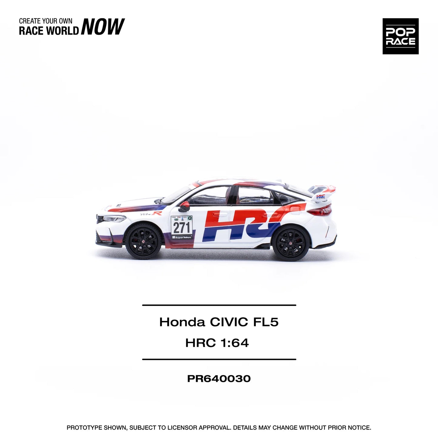 Pop Race 1:64 Honda Civic Type-R (FL5) (Preorder)