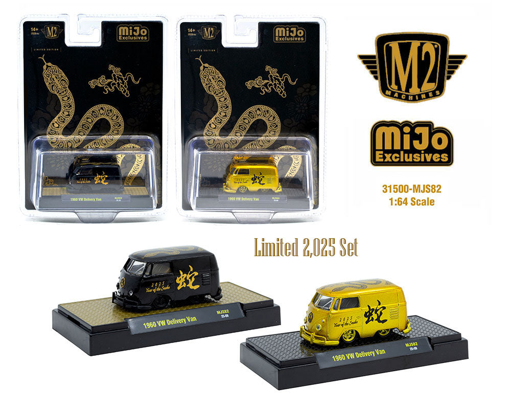 M2 Machines 1:64 1960 Volkswagen Delivery Van “2025 Year Of The Snake” 31500-MJS82