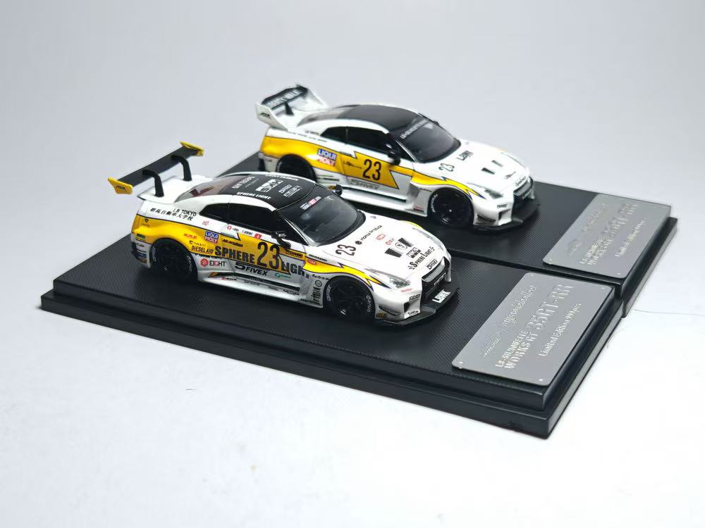 (Preorder) Model Collect 1:64 Nissan LB GTR GT White Flash Livery MC640005M/MC640005N [2 Versions]