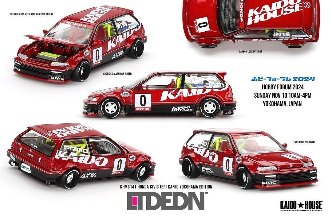 Kaido House LTDEDN 1:64 Honda Civic (EF) Kanjo Kaidohouse Exclusive KHMG141 [Event Edition]