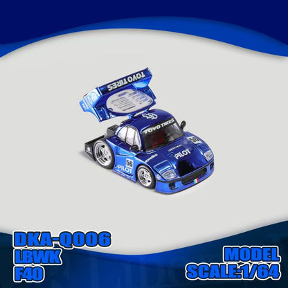 Blue toy car model with 'Toyo Tires' branding on a white and blue gradient background.
