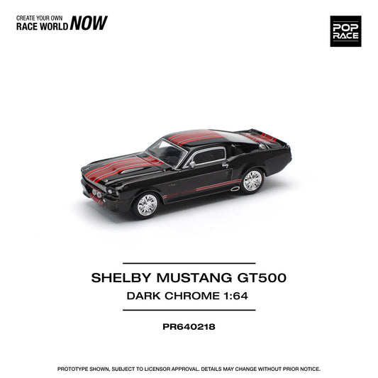 Pop Race 1:64 Shelby Mustang GT500 Dark Chrome (Preorder)