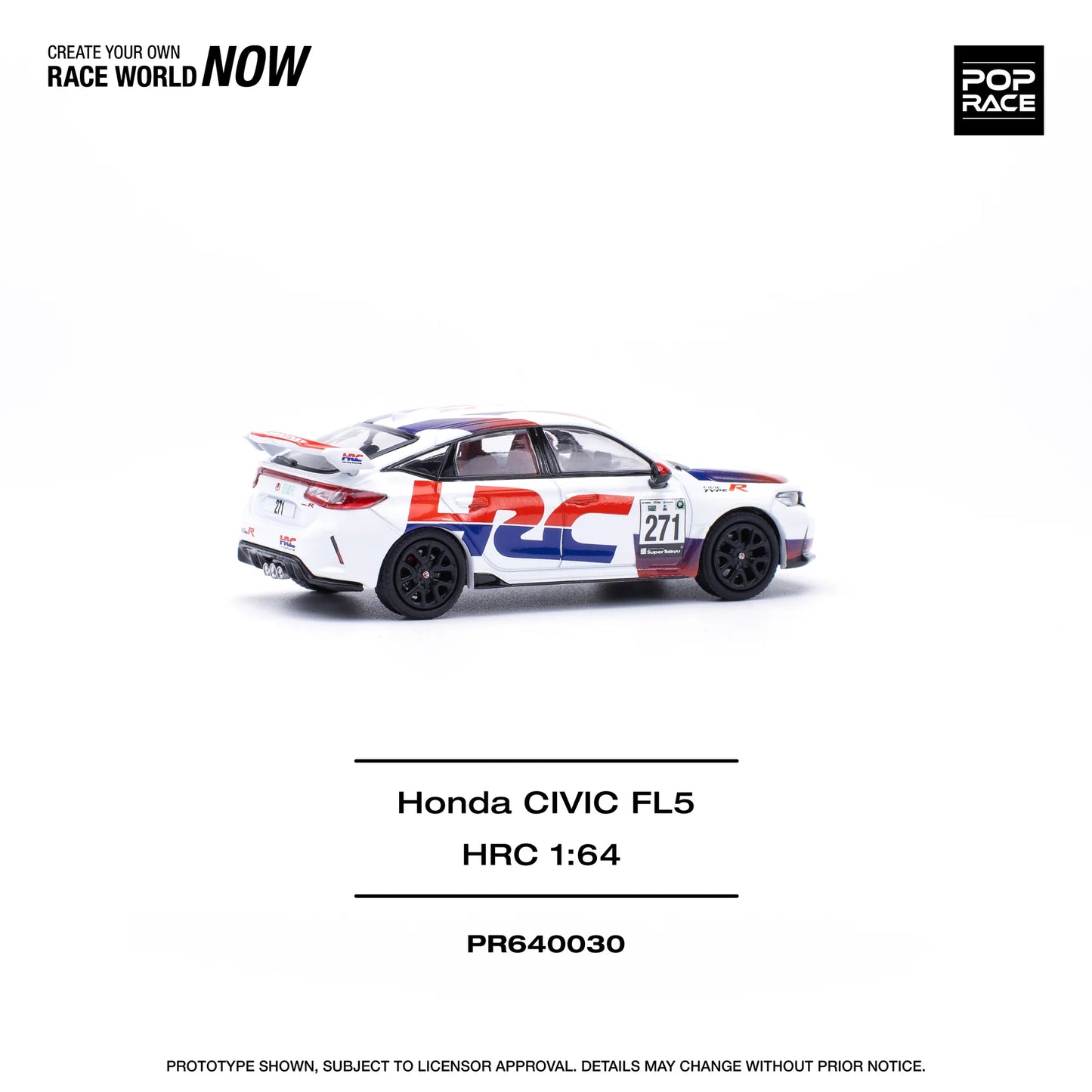 Pop Race 1:64 Honda Civic Type-R (FL5) (Preorder)
