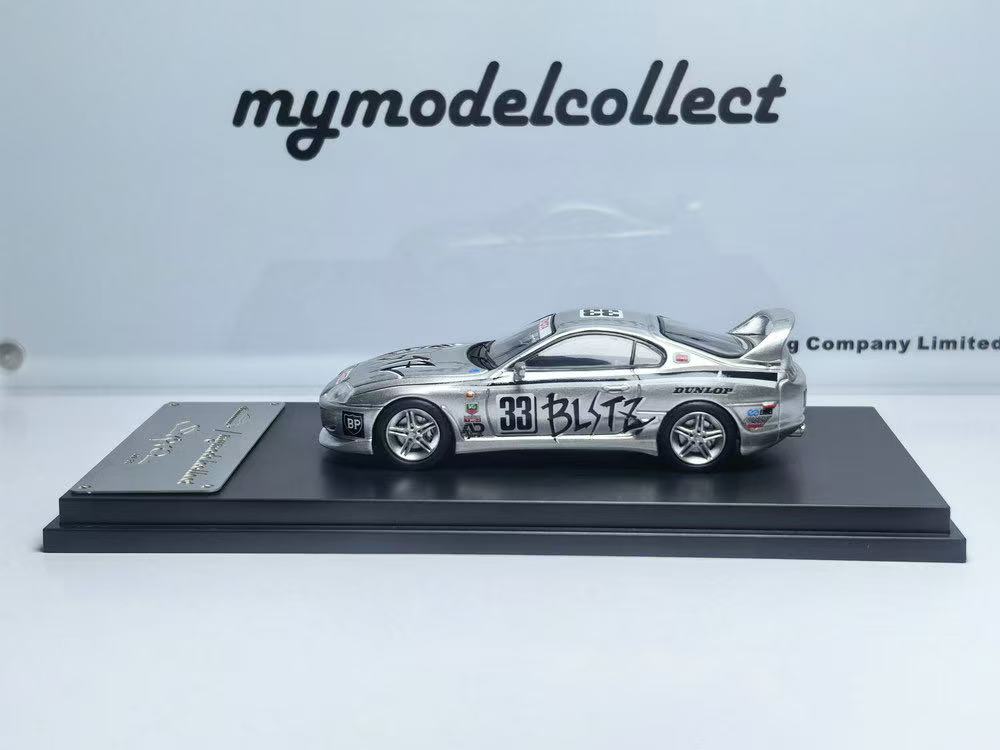 Model Collect 1:64 Toyota Supra JZA80 Silver BLiTZ Livery MC640020C