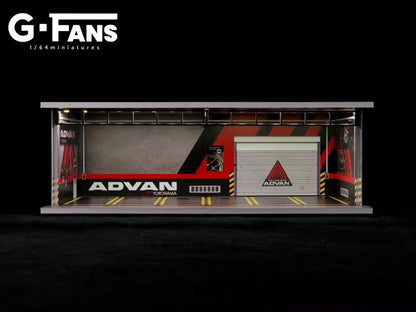 G-FANS 1:64 Garage Diorama with LED (Advan Theme) 710008