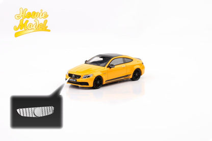 Yellow model car with a black grille on a white background, featuring the 'Hotw Model' logo.