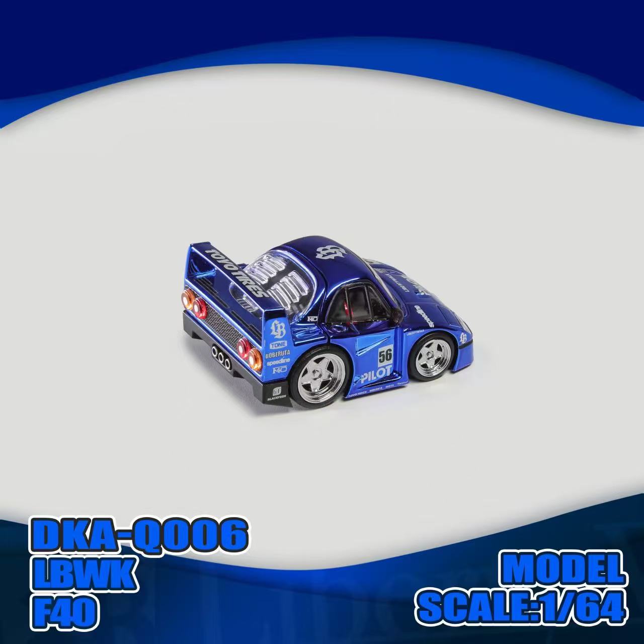 Blue model car on a white and blue gradient background with text indicating model details.