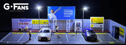 G-FANS 1:64 Diorama Japanese Parking Lot Model 710028