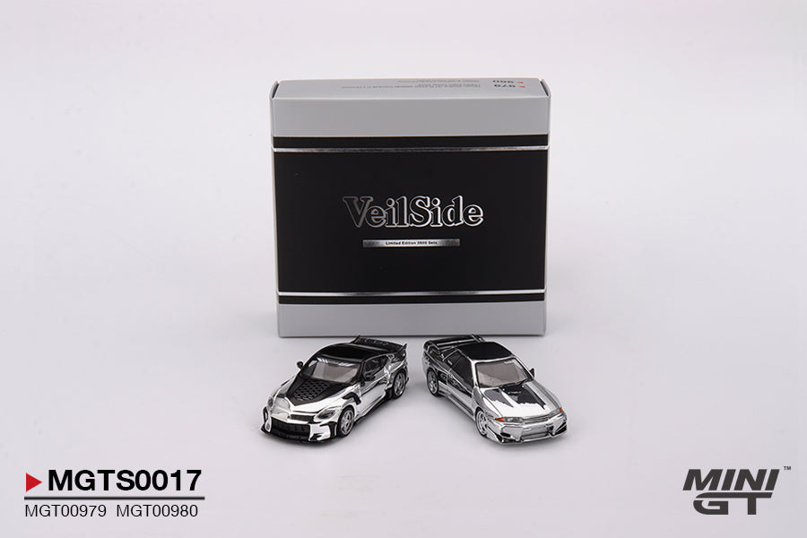 Mini GT 1:64 Nissan Skyline GT-R (R32) Veilside HEC 2025 Chrome Set MGTS0017 [Event Edition]