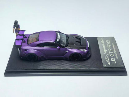 Model Collect 1:64 Nissan LB GTRR35 1.5V Matte Purple/Carbon Cover MC640004J 