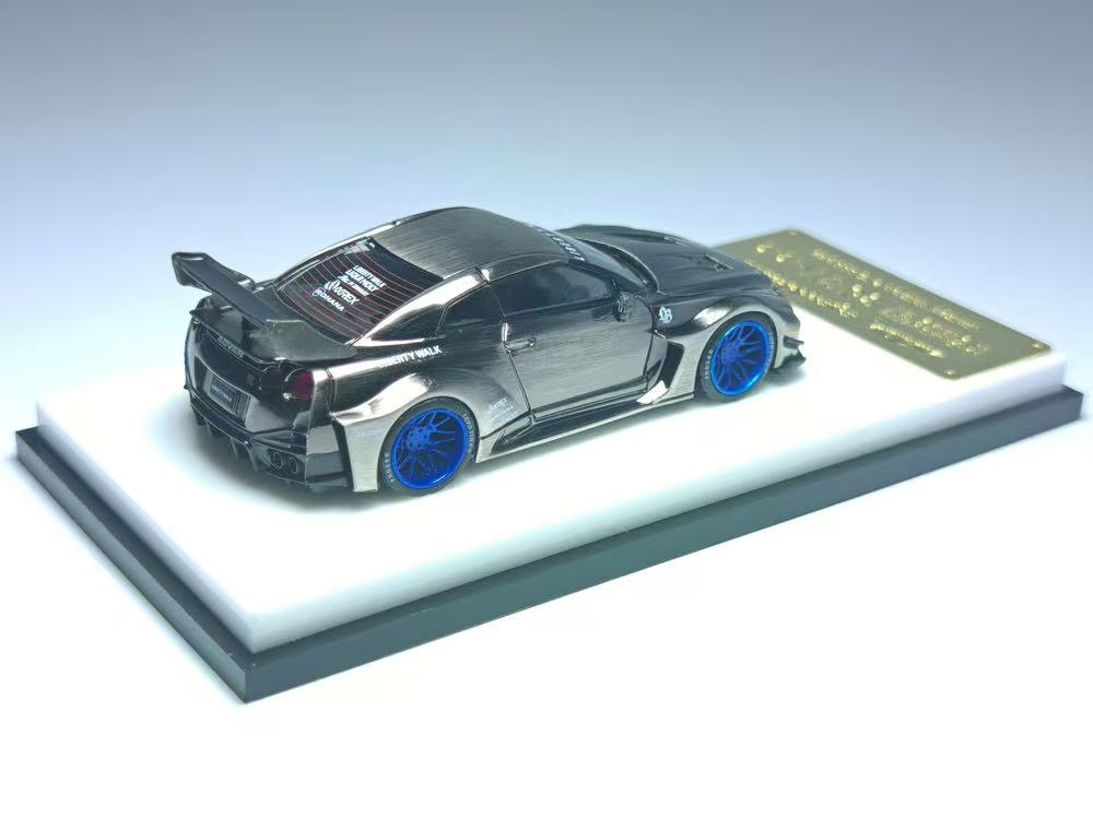 Model Collect 1:64 Nissan LB GTR R35-RR Chrome Black MC640005O