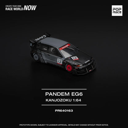 Pop Race 1:64 Honda Pandem Civic "KANJOZOKU" PR640163 (Preorder)