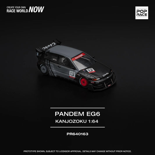 Pop Race 1:64 Honda Pandem Civic "KANJOZOKU" PR640163 (Preorder)