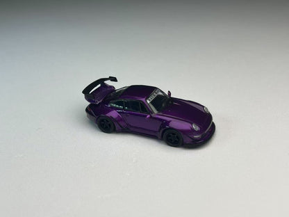 (Preorder) Flame 1:64 Porsche RWB 993/994 Purple Full Carbon [2 Versions]