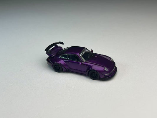 (Preorder) Flame 1:64 Porsche RWB 993/994 Purple Full Carbon [2 Versions]