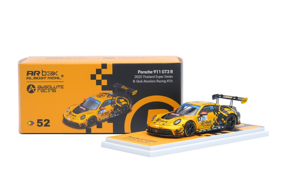 Porsche 911 Model car and packaging with Porsche branding on a white background