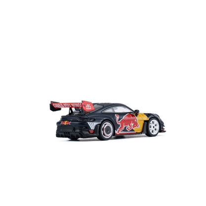 Model car with Red Bull branding on a white background