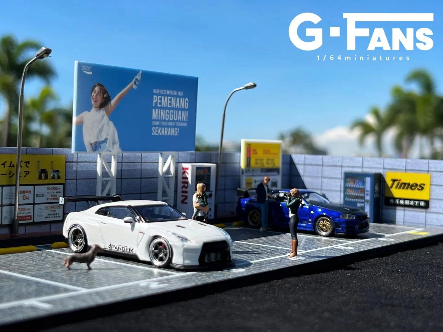 G-FANS 1:64 Diorama Japanese Parking Lot Model 710028