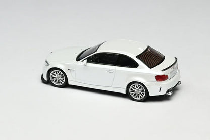White model car on a light gray background