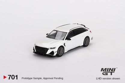 Mini GT 1:64 Audi ABT RS6-R Glacier – White Metallic MGT00701-MJ