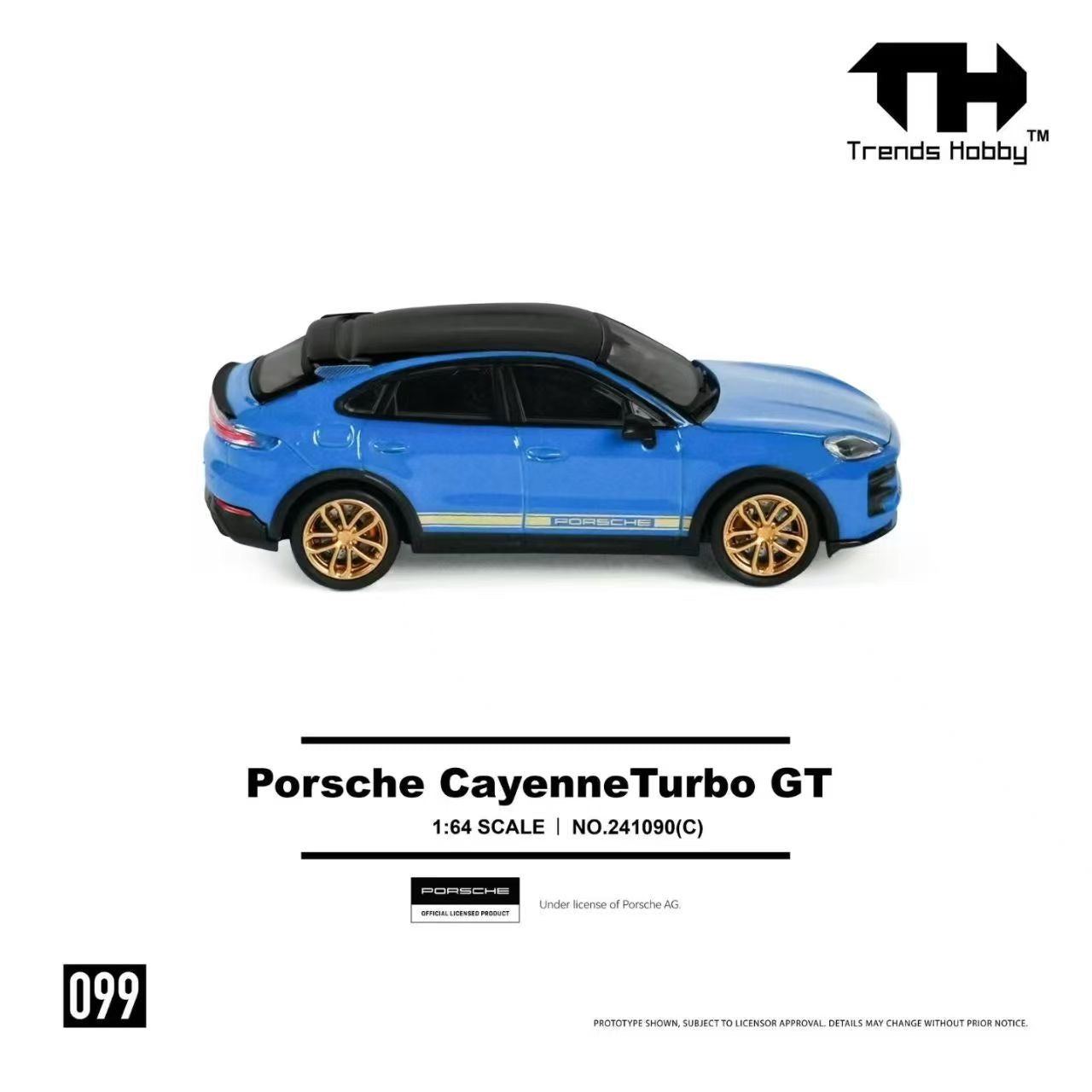 (Preorder) Trends Hobby 1:64 Porsche Cayenne Turbo GT - Blue 241090(C)