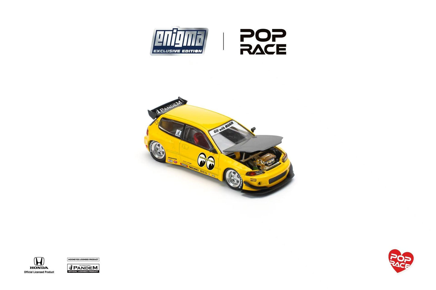 Pop Race x Enigma 1:64 Pandem Civic EG6 v1.5 - Mooneyes PRE0010 (Preorder)
