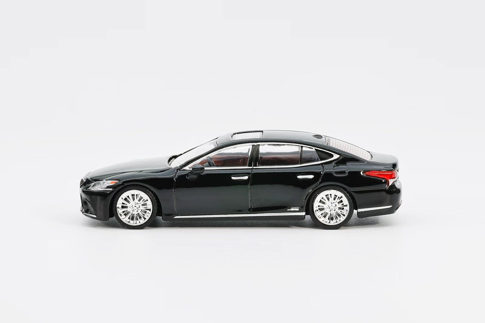 Black car model on a white background