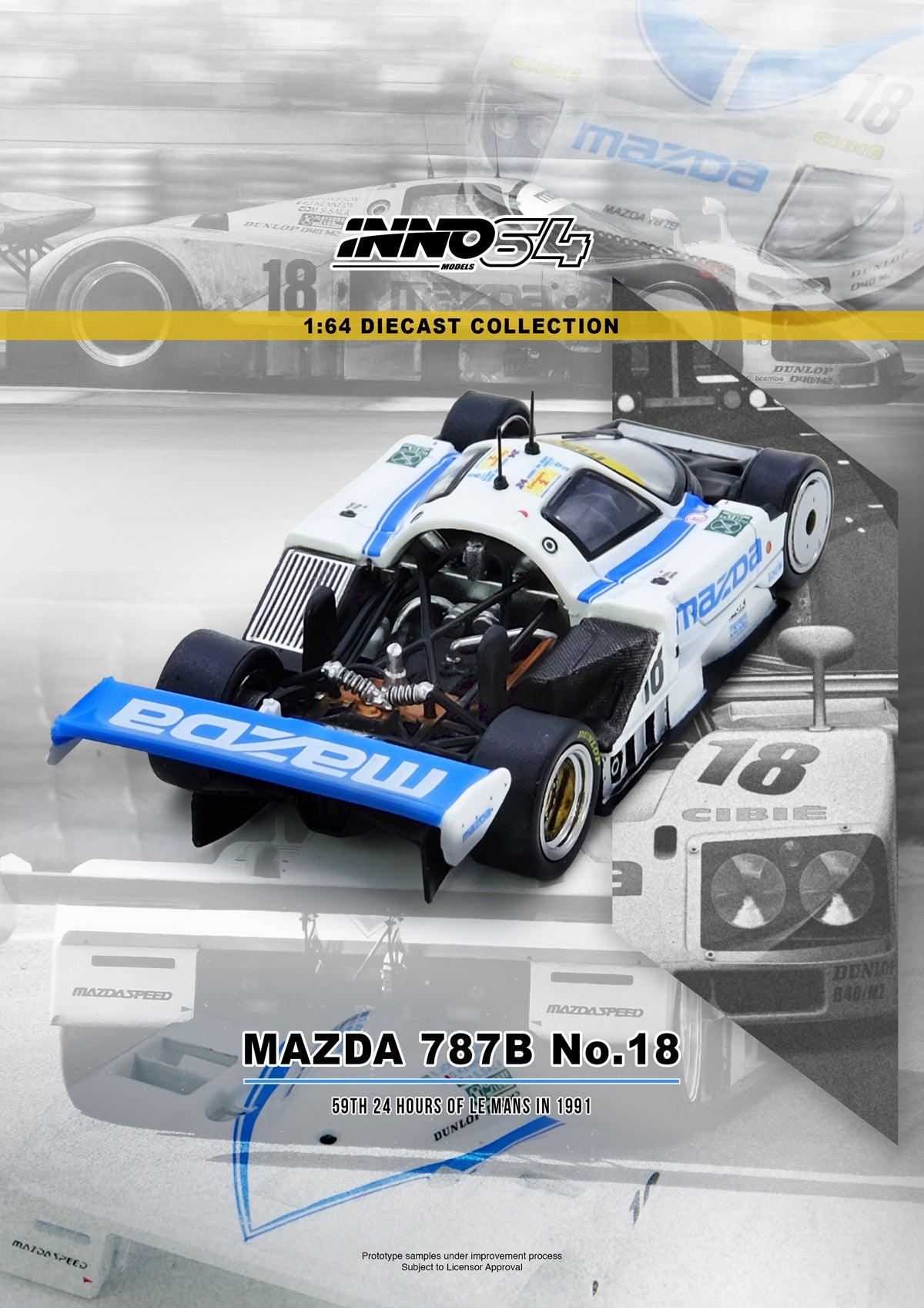 Inno64 1:64 MAZDA 787B No.18 59th 24 Hours Le Mans 1991 IN64-787B