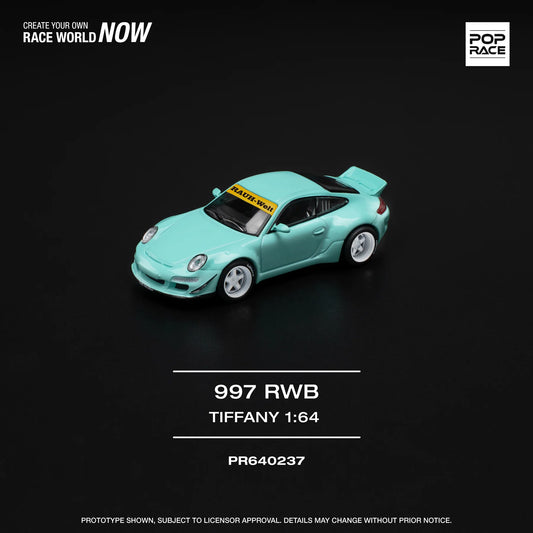 Pop Race 1:64 Porsche RWB 997 Tiffany Blue PR640237 (Preorder)