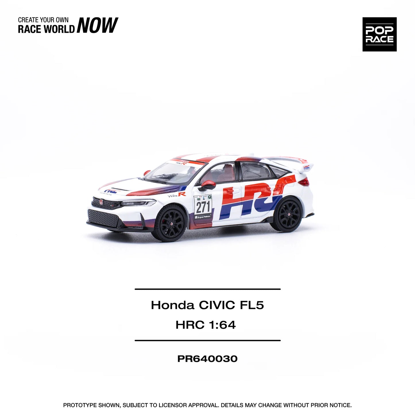 Pop Race 1:64 Honda Civic Type-R (FL5) (Preorder)