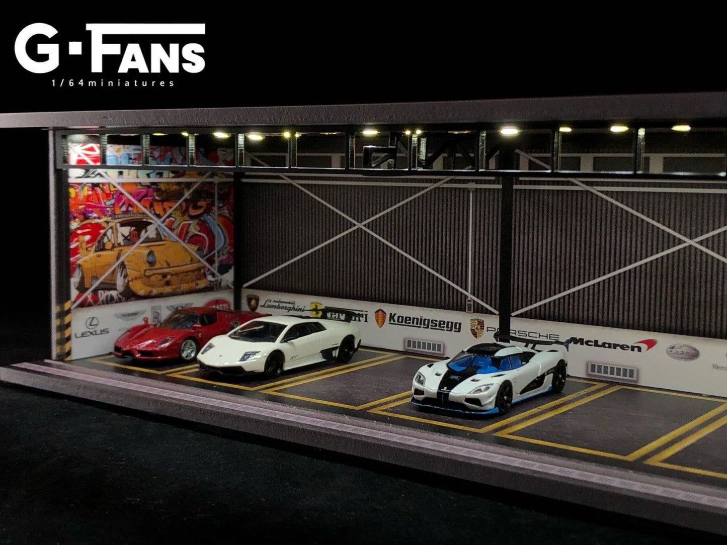 G-FANS 1:64 Garage Diorama with LED 710010