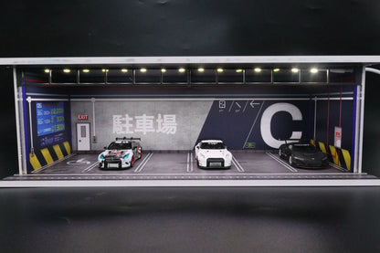 G-FANS 1:64 Garage with Lights Diorama Model 710022