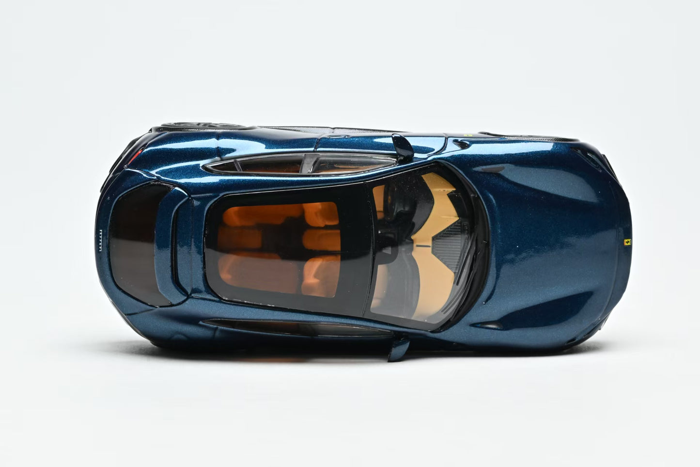 Blue futuristic car model on a white background