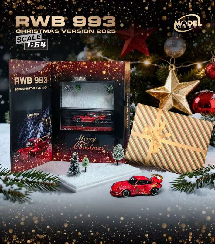 (Preorder) ModelModel 1:64 Porsche RWB 993 Christmas Version 2025
